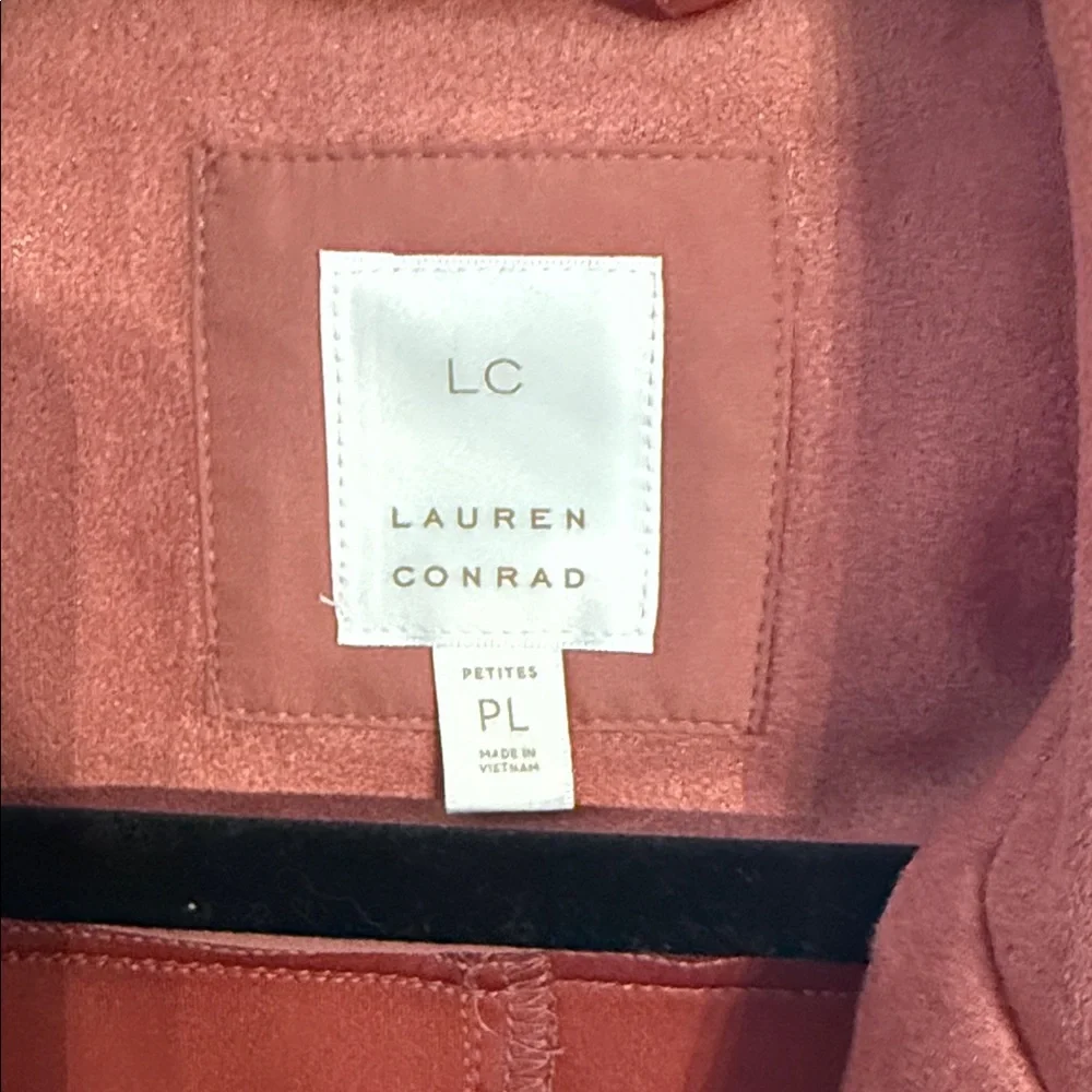 LC Lauren Conrad Faux Suede rose jacket Size PL - Picture 2 of 4